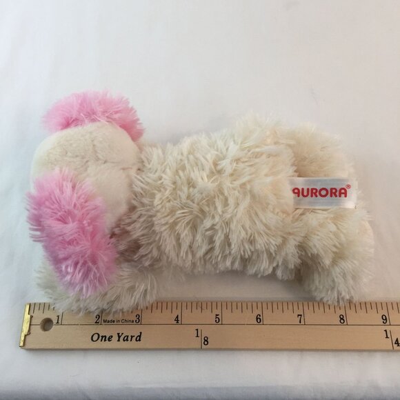 Aurora Chloe Puppy Dog Mini Flopsie Plush 8" Cream Pink Spaniel Stuffed Animal - Picture 7 of 7